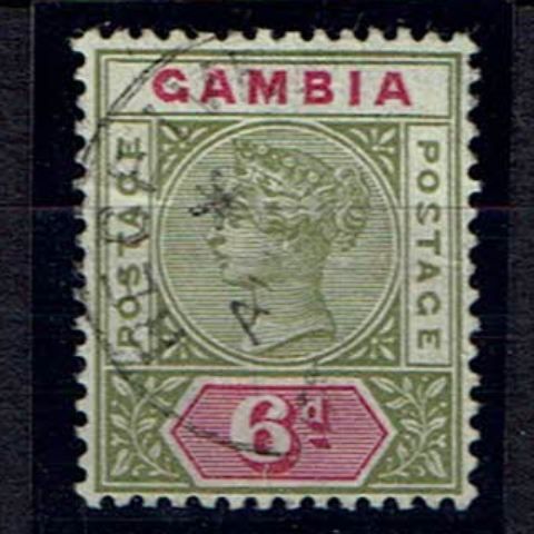 Image of Gambia SG 43a FU British Commonwealth Stamp